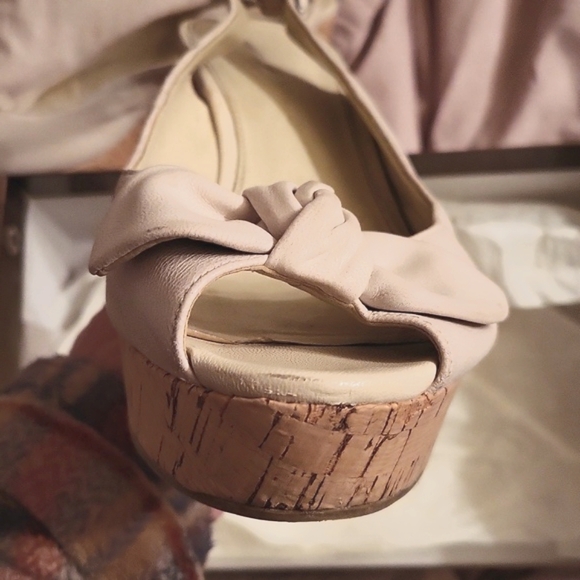 Franco Sarto cork wedge sling backs size 8 - Picture 9 of 13